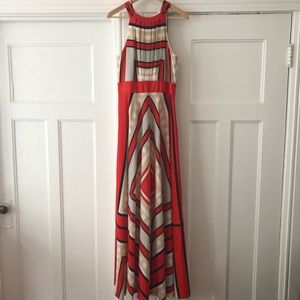 Eliza J Scarf Print Maxi Dress